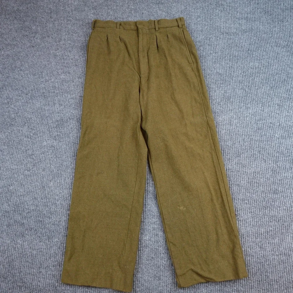 Vintage ADI Wool Pants Mens 30x27 Brown Army Dress Lined Australia Military
